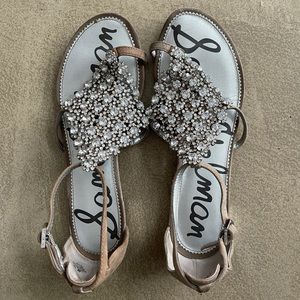 Sam Edelman Studded Diamond Sandals - Size 8